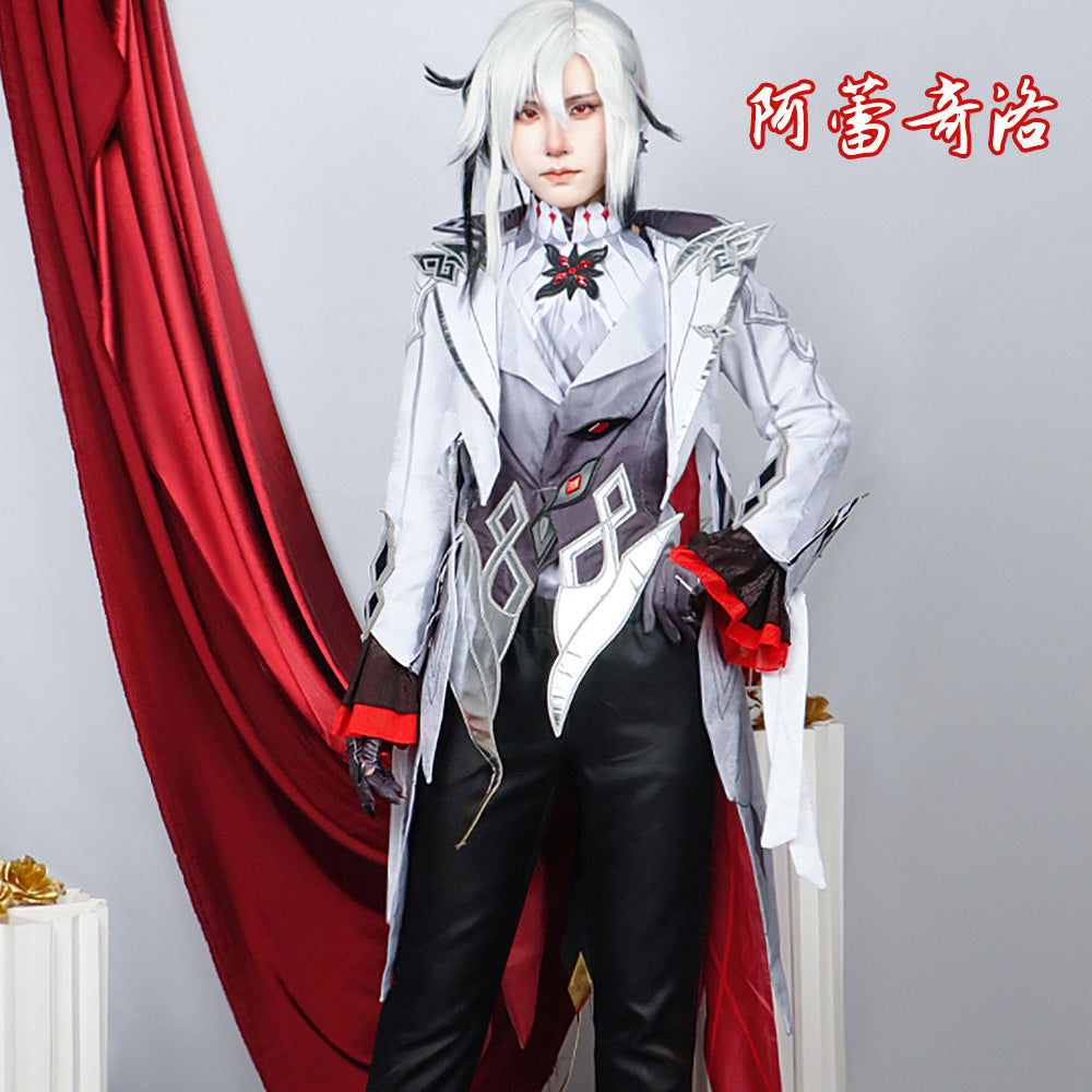 genshin impact the knave arlecchino full set cosplay costume