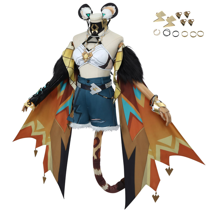 Genshin Impact Xilonen Natlan Ardent Flames Forge The Soul‌ Cosplay Costumes