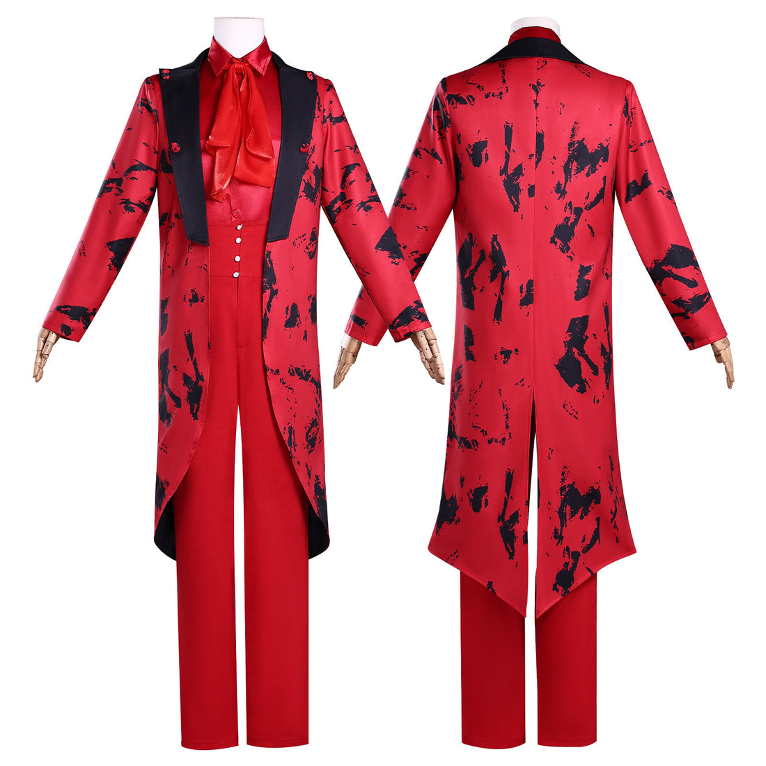Wednesday 2 Addams Isaac Male Red Night Dress Cosplay Costumes