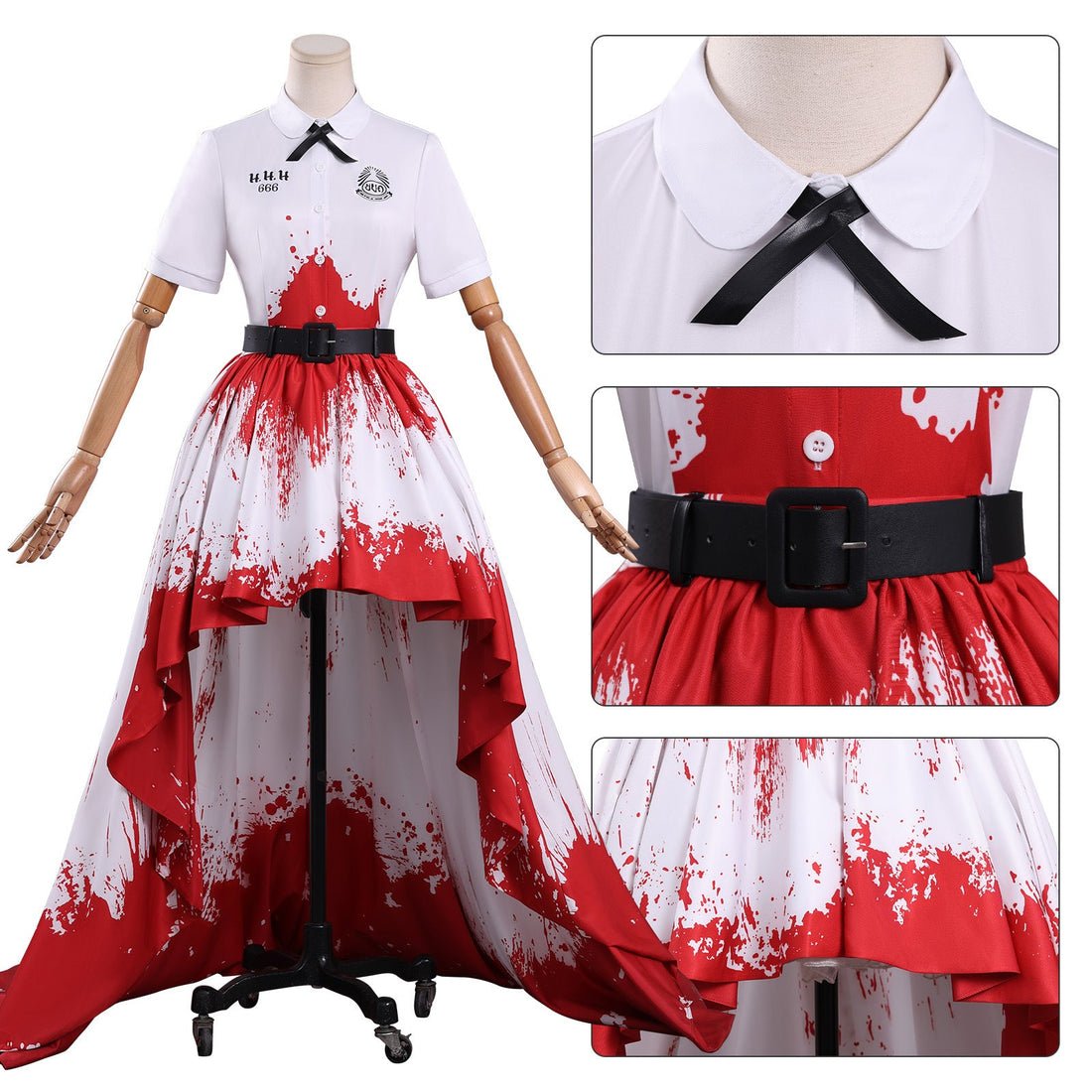 Girl From Nowhere The Reset Nanno Red White Skirt Cosplay Costumes