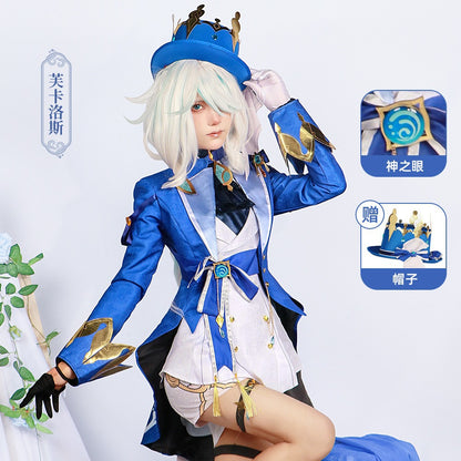 genshin impact focalors furina full set cosplay costume