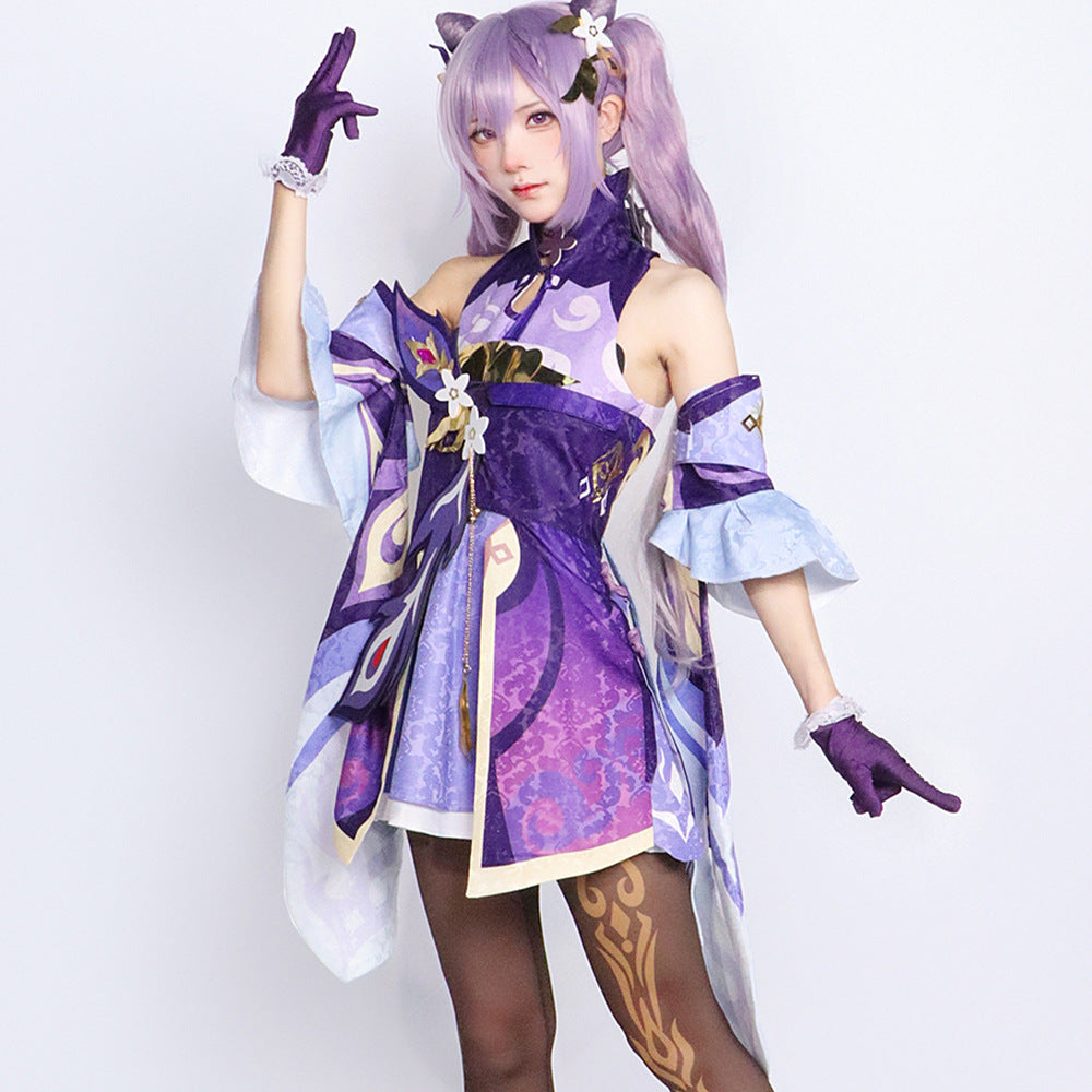 genshin impact seven stars of liyue keqing full set cosplay costume