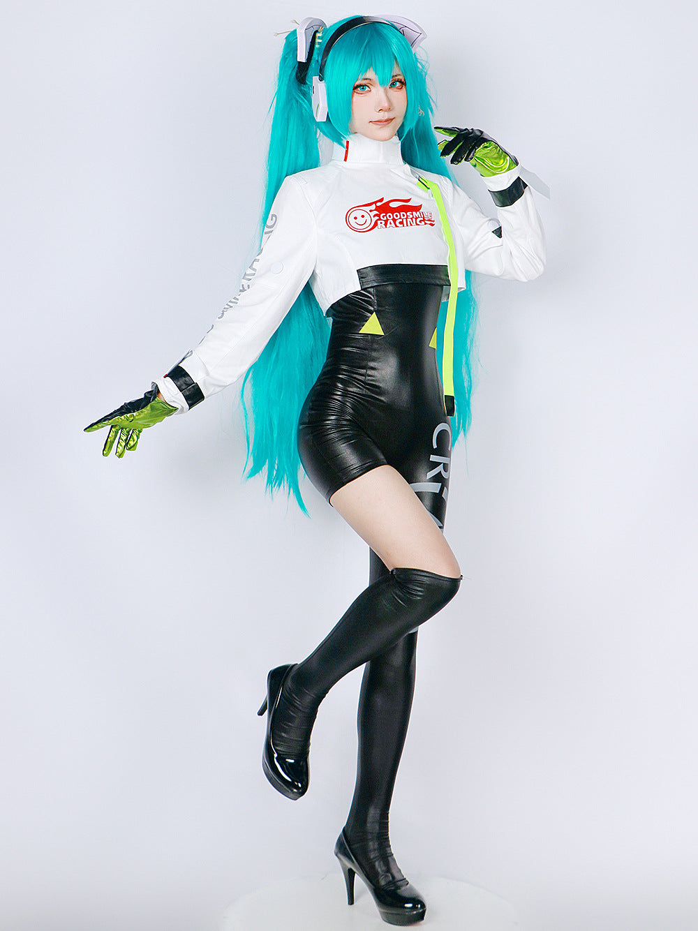 hatsune miku racing suits bodysuit full set cosplay costume