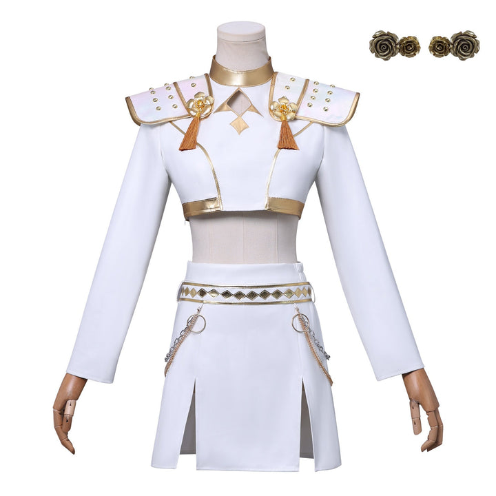 KPop Demon Hunters Zoey White Outfit Adult Kids Cosplay Costumes