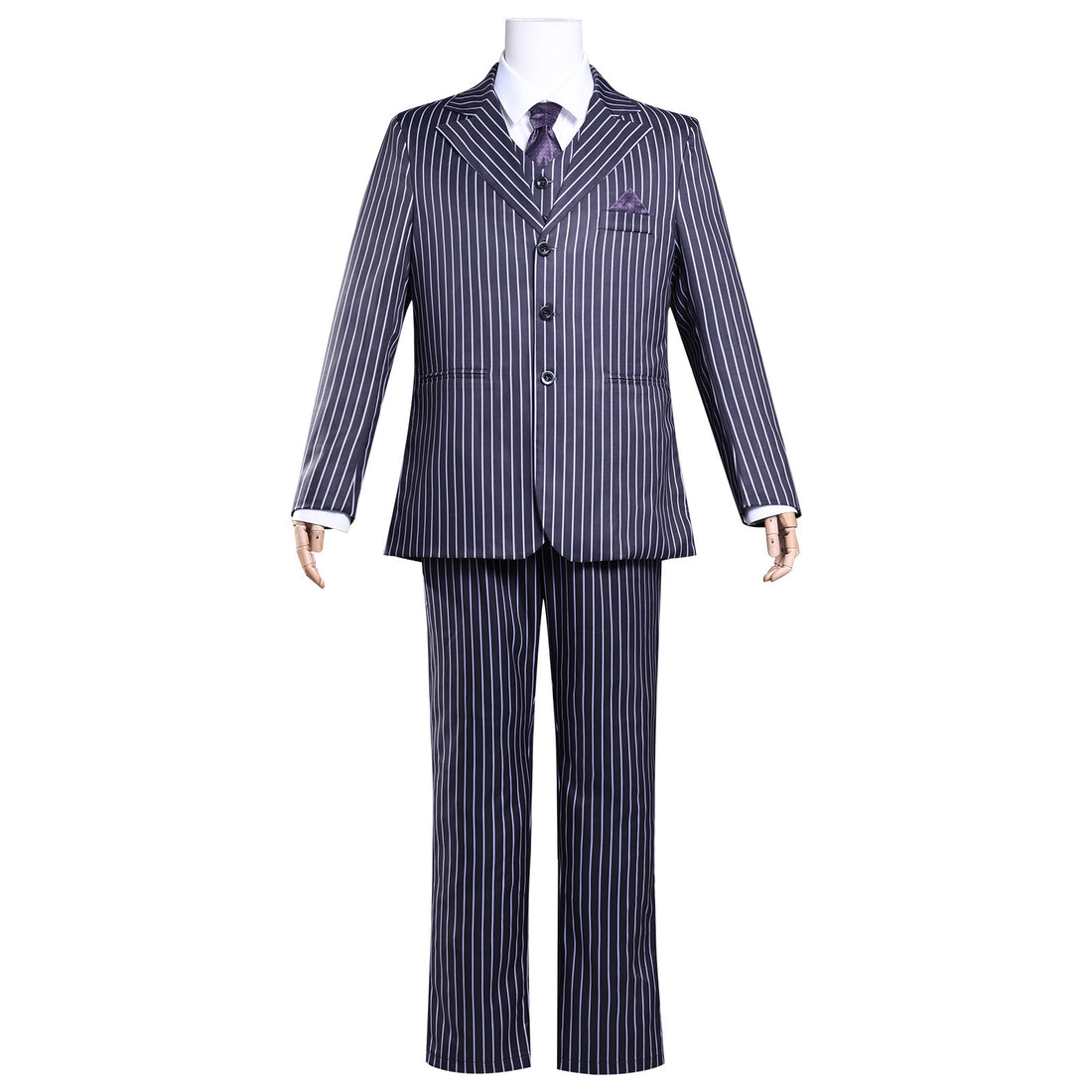Wednesday 2 Gomez Addams Striped Suit Male Cosplay Costumes