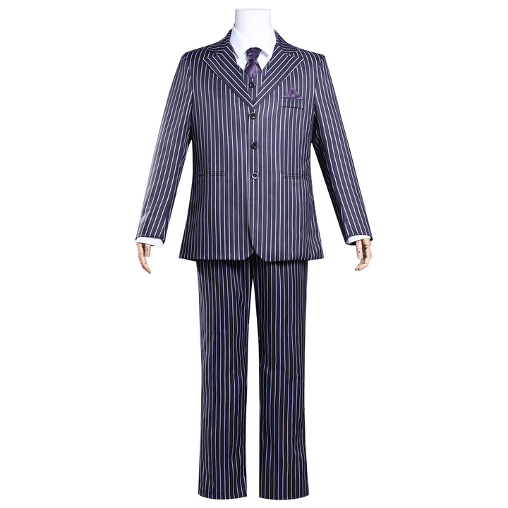Wednesday 2 Gomez Addams Striped Suit Male Cosplay Costumes