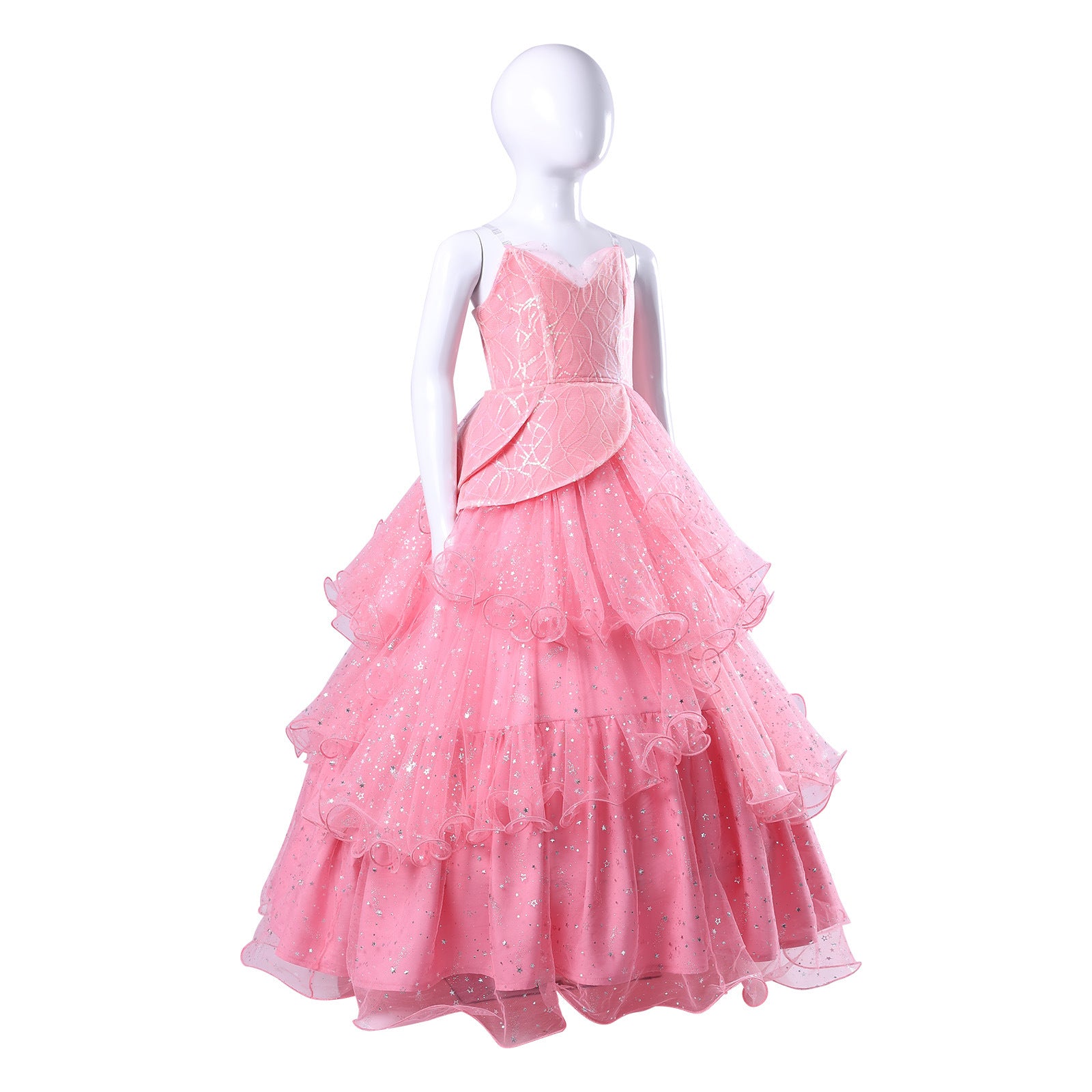 Wicked: For Good Witch Glinda Kids Pink Dress Cosplay Costumes