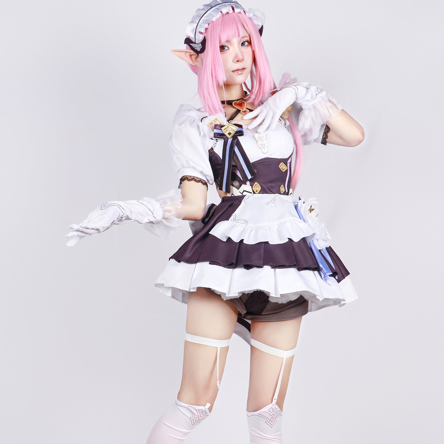 honkai impact 3 elysia maid outfit adult cosplay costume