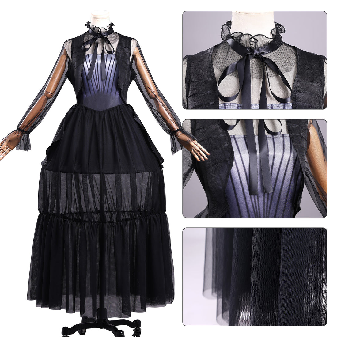 Wednesday Addams Season 2 Adult Kids Prom Dress Cosplay Costumes