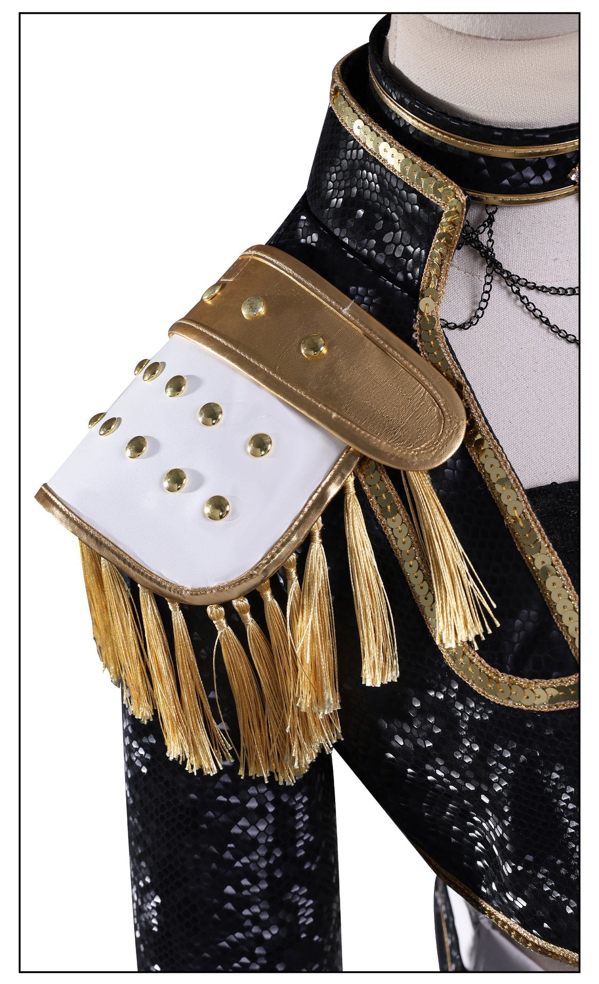 KPop Demon Hunters Mira Black Gold Outfit Adult Kids Cosplay Costumes