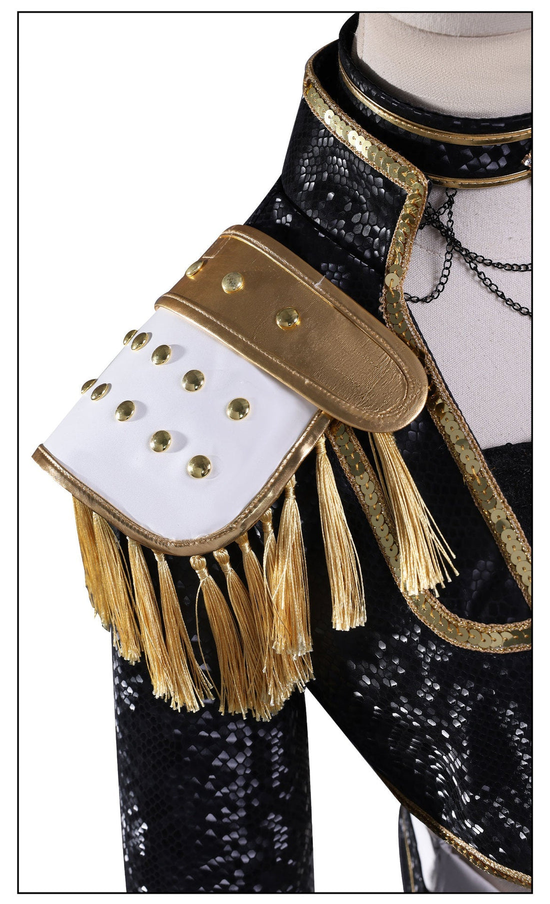 KPop Demon Hunters Mira Black Gold Outfit Adult Kids Cosplay Costumes