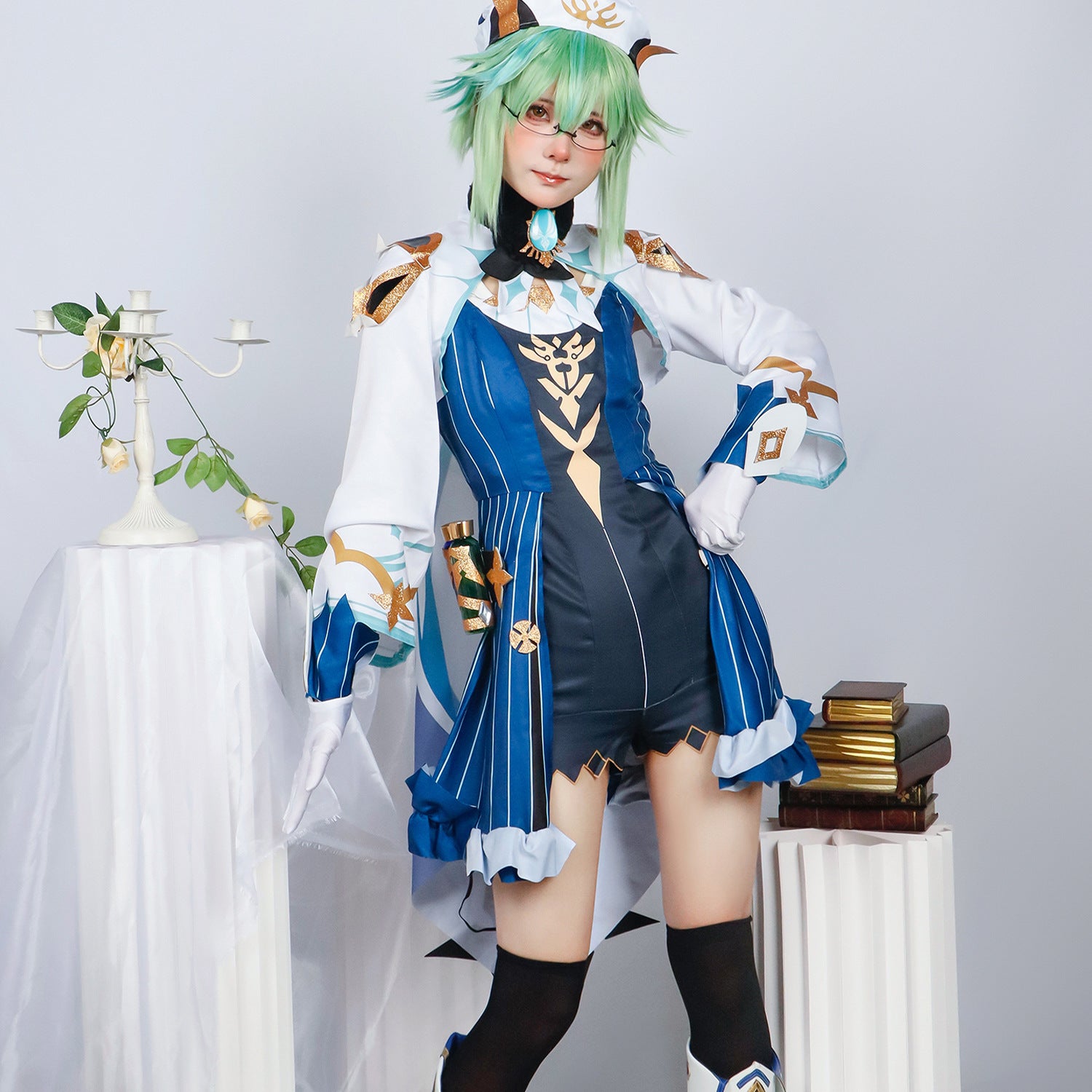 genshin impact sucrose knights of favonius full set cosplay costume