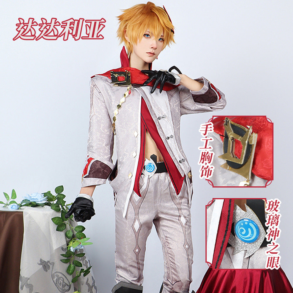 genshin impact tartaglia full set adult cosplay costume