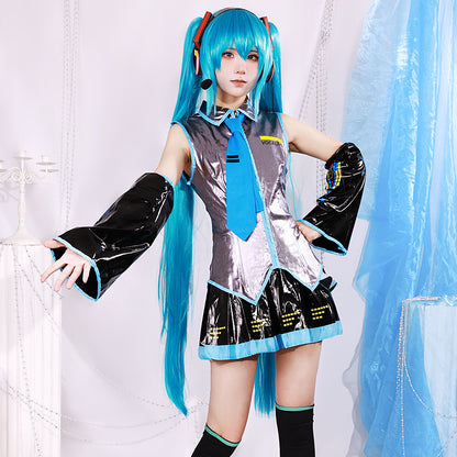 hatsune miku patent leather official jk adult full set cosplay costume