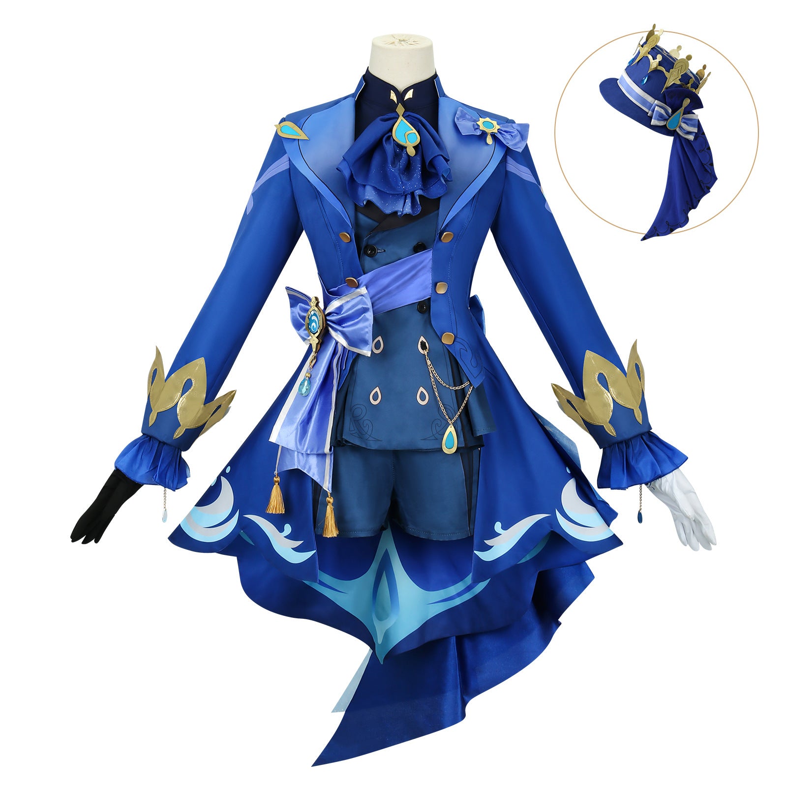 Genshin Impact Focalors Furina de Fontaine Black Cosplay Costumes