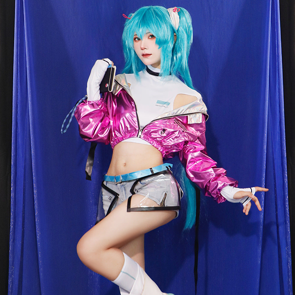 hatsune miku fashion dress red adult full set cosplay costume