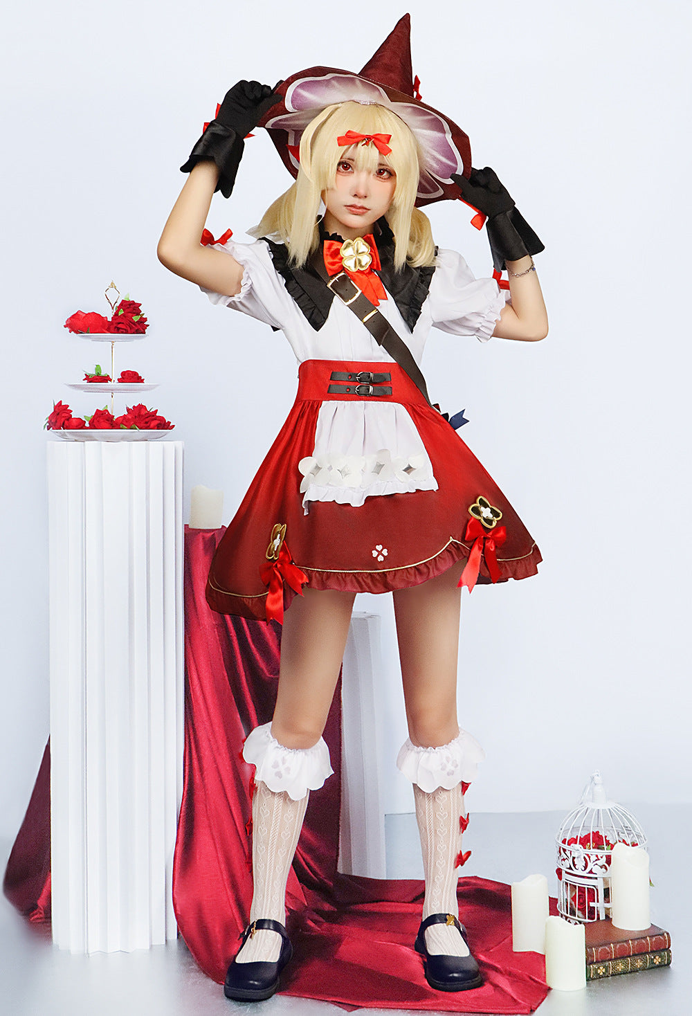 genshin impact klee spark knight witch full set cosplay costume