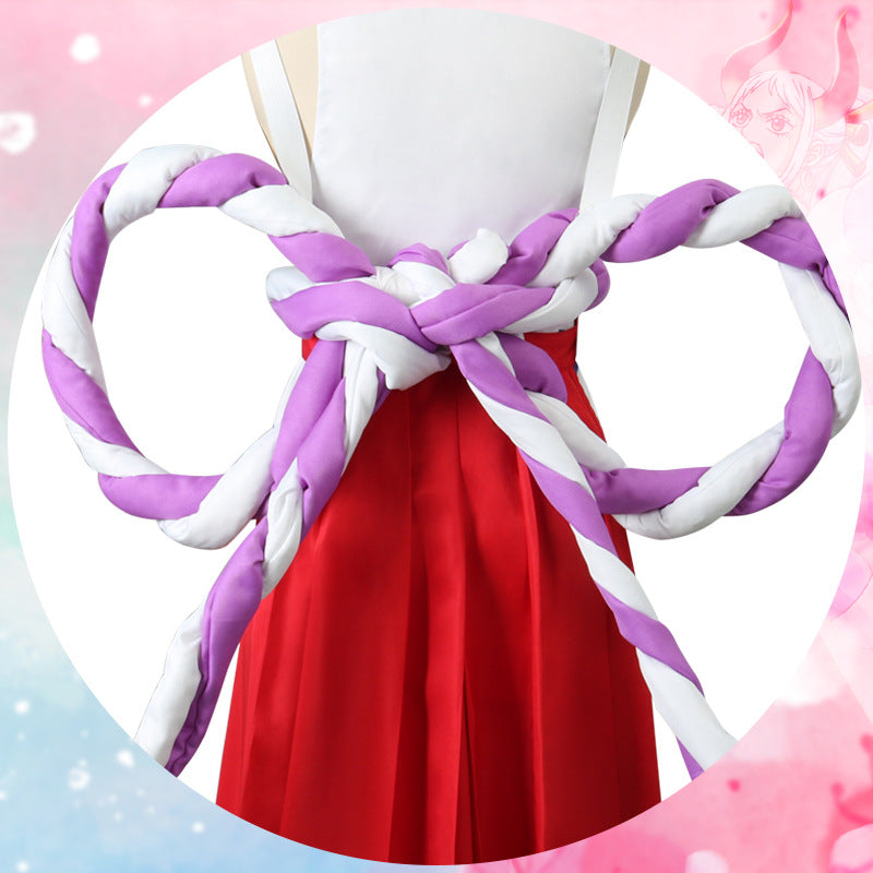 Anime Navigation Yamato Red White Kimono Fullset Cosplay Costumes