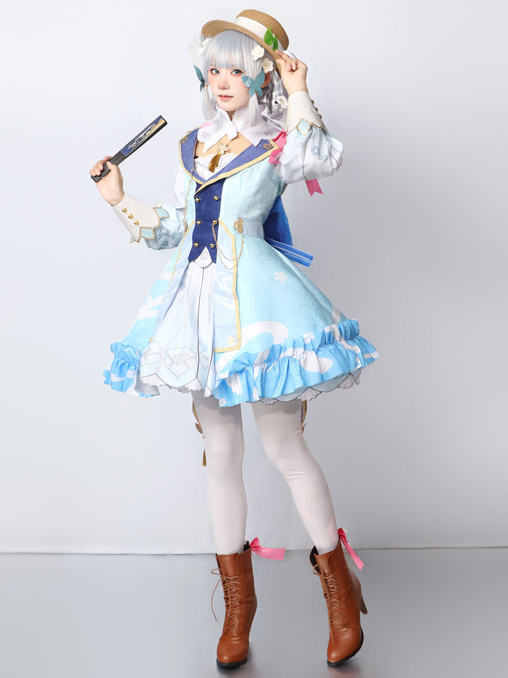 genshin impact kamisato ayaka spingbloom missive cosplay costume