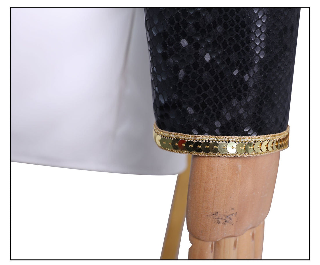 KPop Demon Hunters Mira Black Gold Outfit Adult Kids Cosplay Costumes