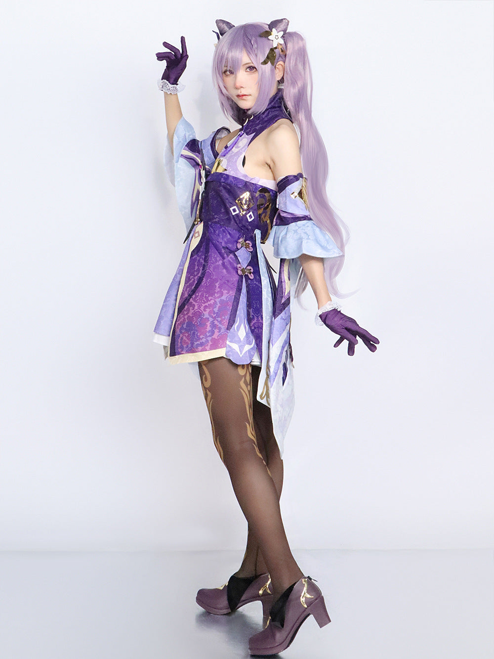 genshin impact seven stars of liyue keqing full set cosplay costume