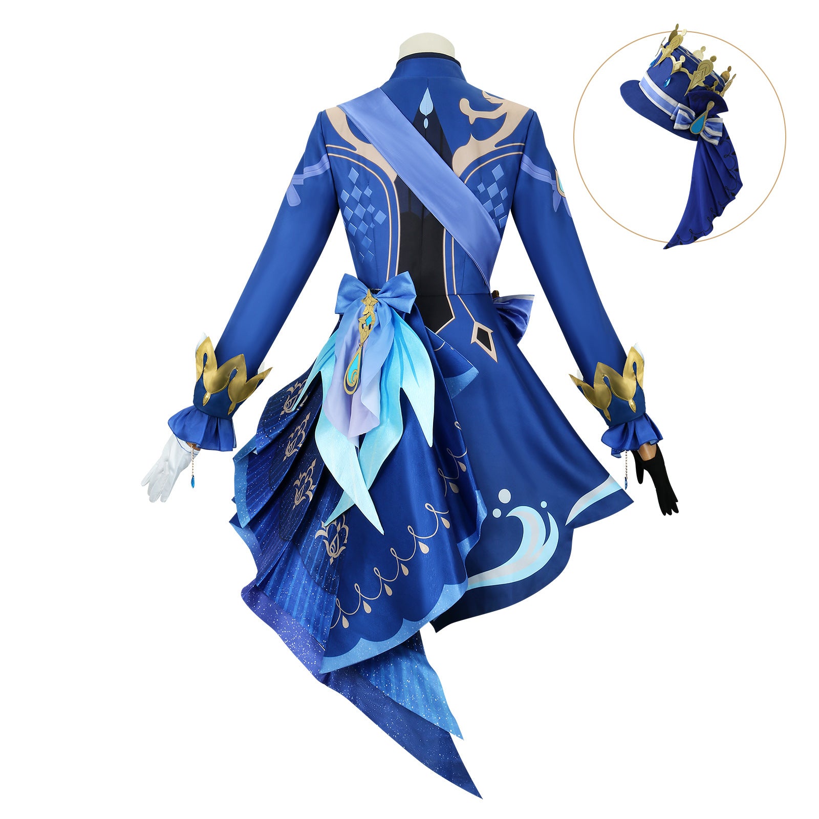 Genshin Impact Focalors Furina de Fontaine Black Cosplay Costumes