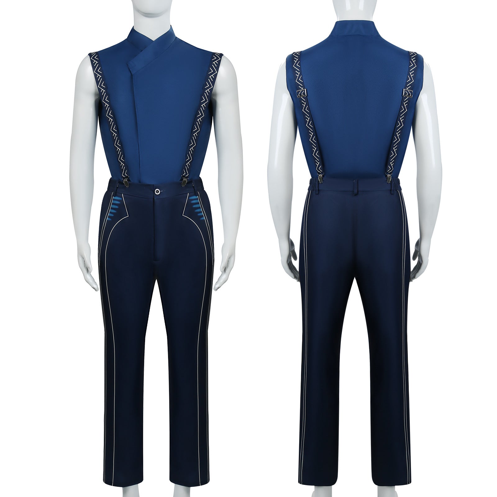 Wicked: For Good Prince Fiyero Navy Blue Suit Cosplay Costumes