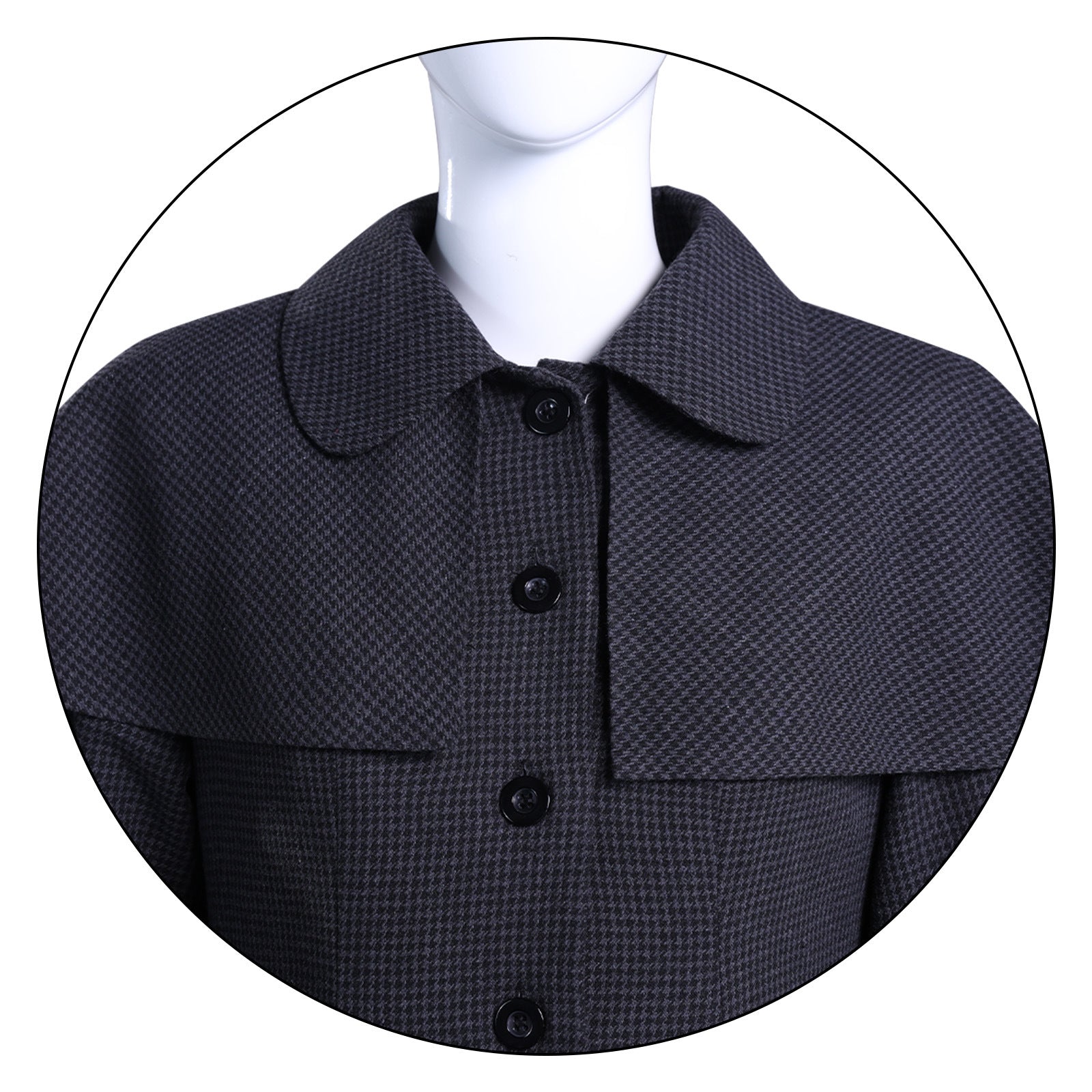 Wednesday 2 Addams Adult and Kids Black Wool Coat Cosplay Costumes