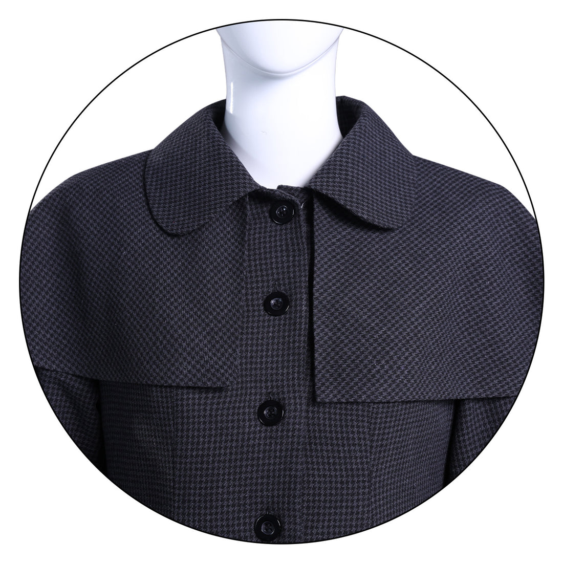 Wednesday 2 Addams Adult and Kids Black Wool Coat Cosplay Costumes