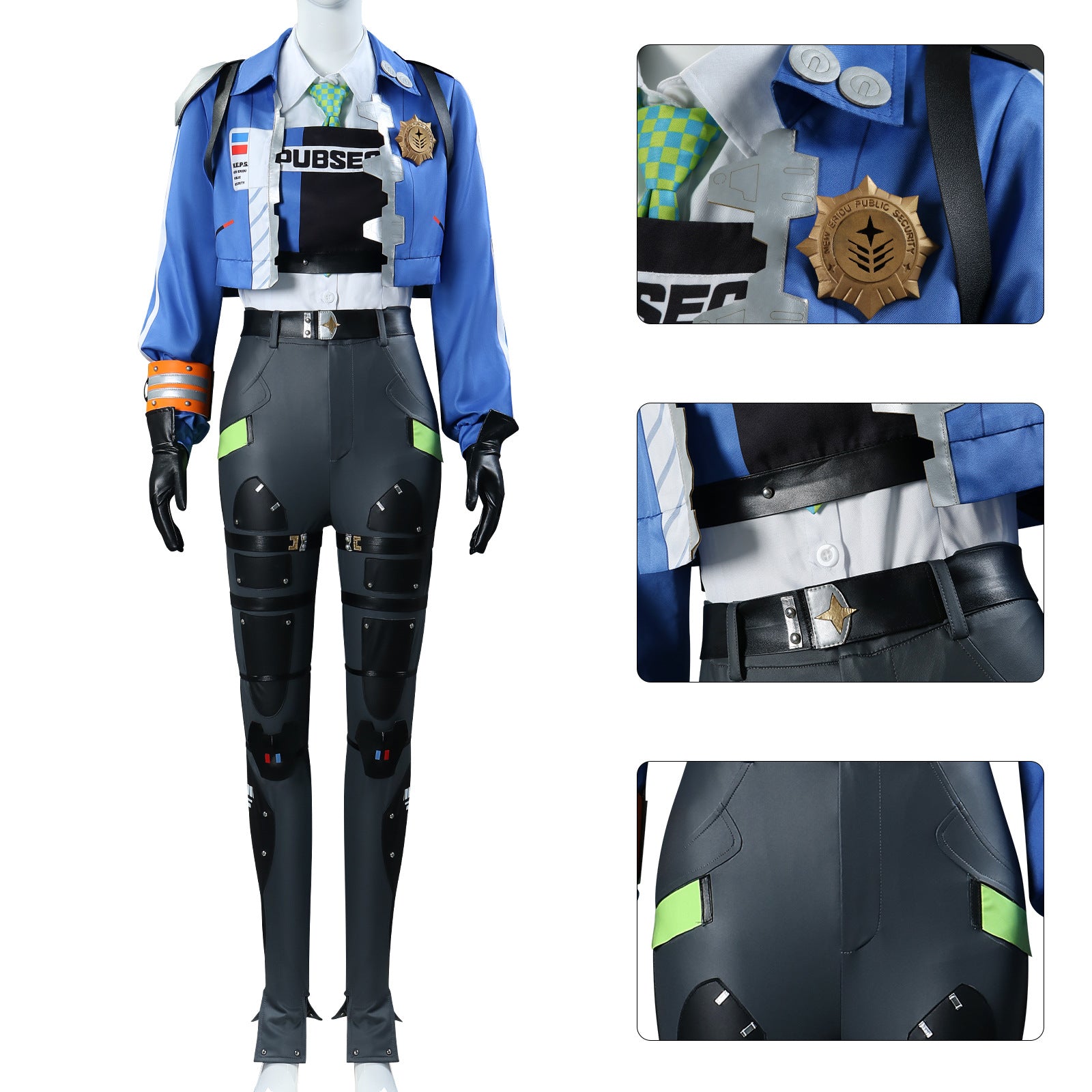Zenless Zone Zero Public Security Detective Zhu Yuan Cosplay Costumes