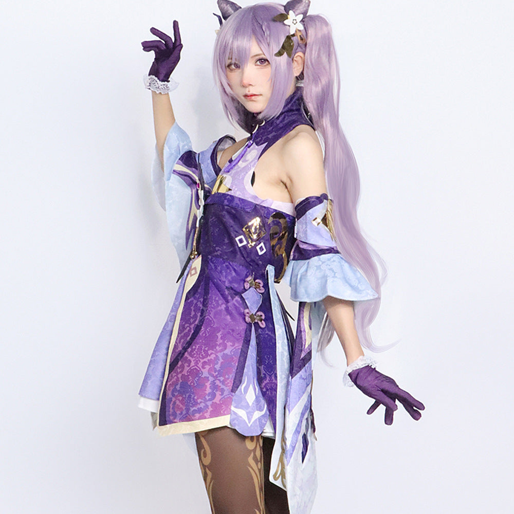 genshin impact seven stars of liyue keqing full set cosplay costume