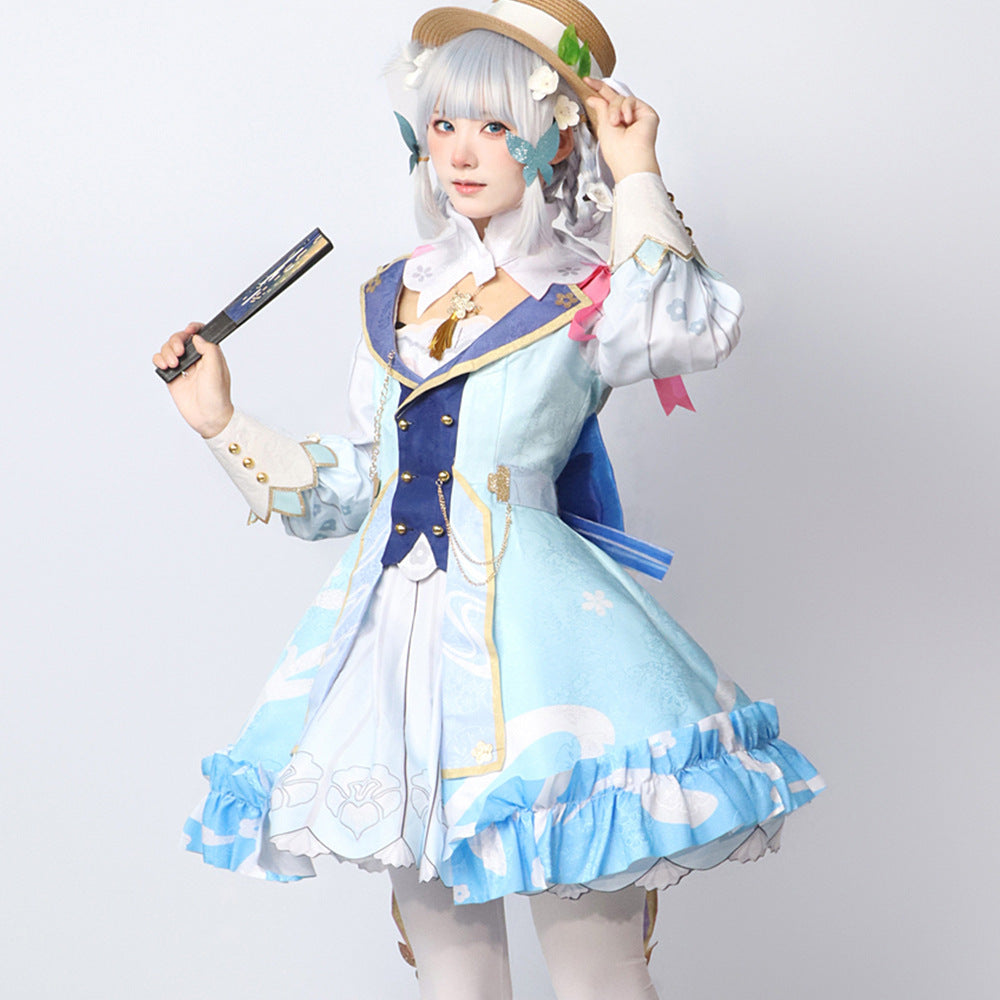 genshin impact kamisato ayaka spingbloom missive cosplay costume