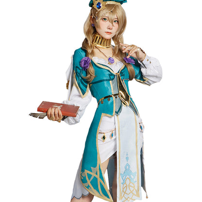 genshin impact librarian lisa skin suit cosplay costume