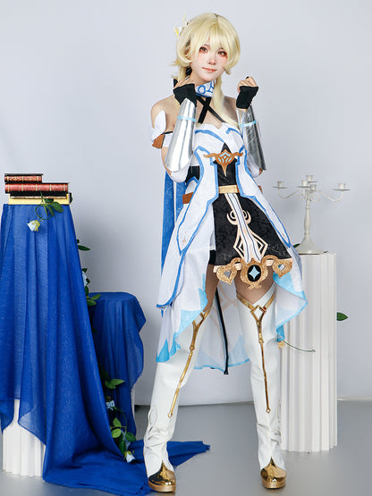 genshin impact traveler lumine full set cosplay costume