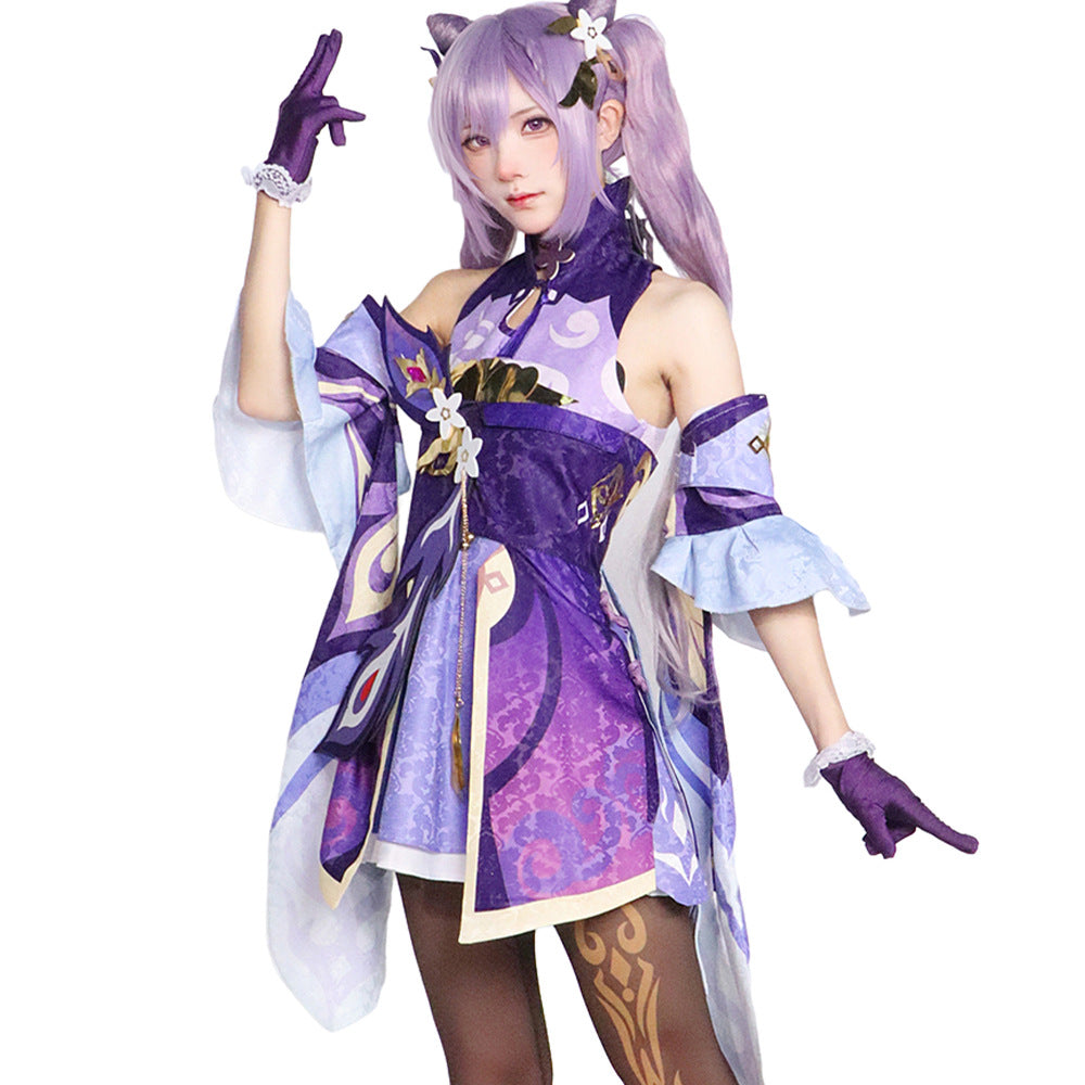 genshin impact seven stars of liyue keqing full set cosplay costume