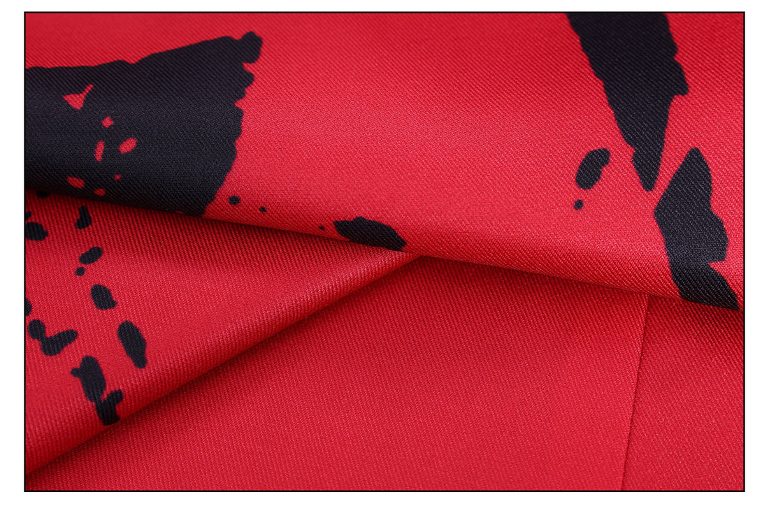 Wednesday 2 Addams Isaac Male Red Night Dress Cosplay Costumes