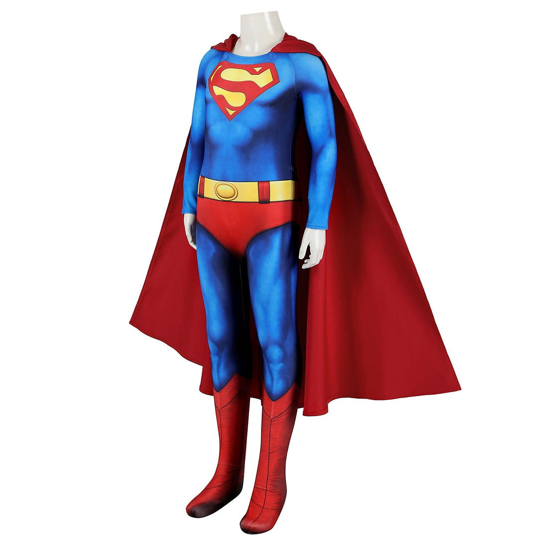 Superman 1978 Moive Christopher Reeve Kids Jumpsuit Cosplay Costumes