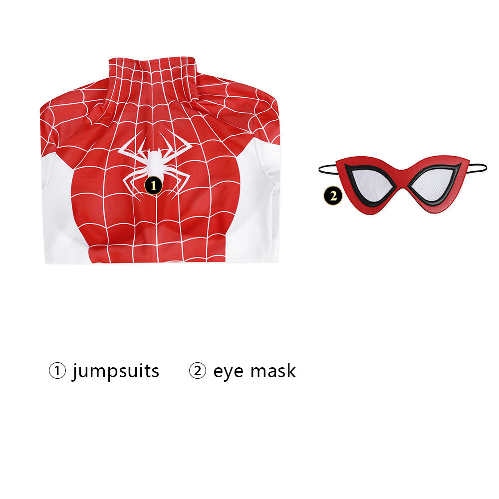 Spider-Man Mary Jane Watson Earth-18119 Crimson She-Devil Jumpsuit Costumes