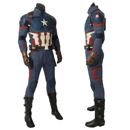 Avengers 4 Endgame Captain America Steve Rogers Male Fullset Cosplay Costumes