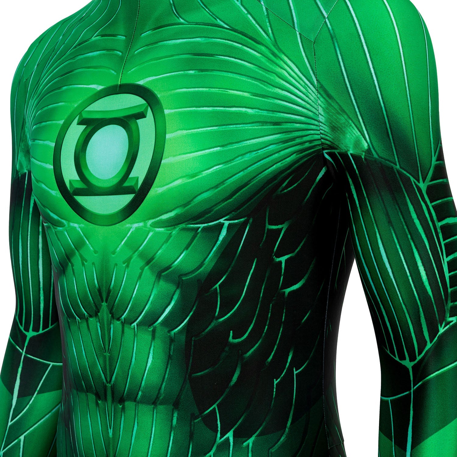 Green Lantern Hal Jordan Male Jumpsuit with Eyemask Cosplay Costumes