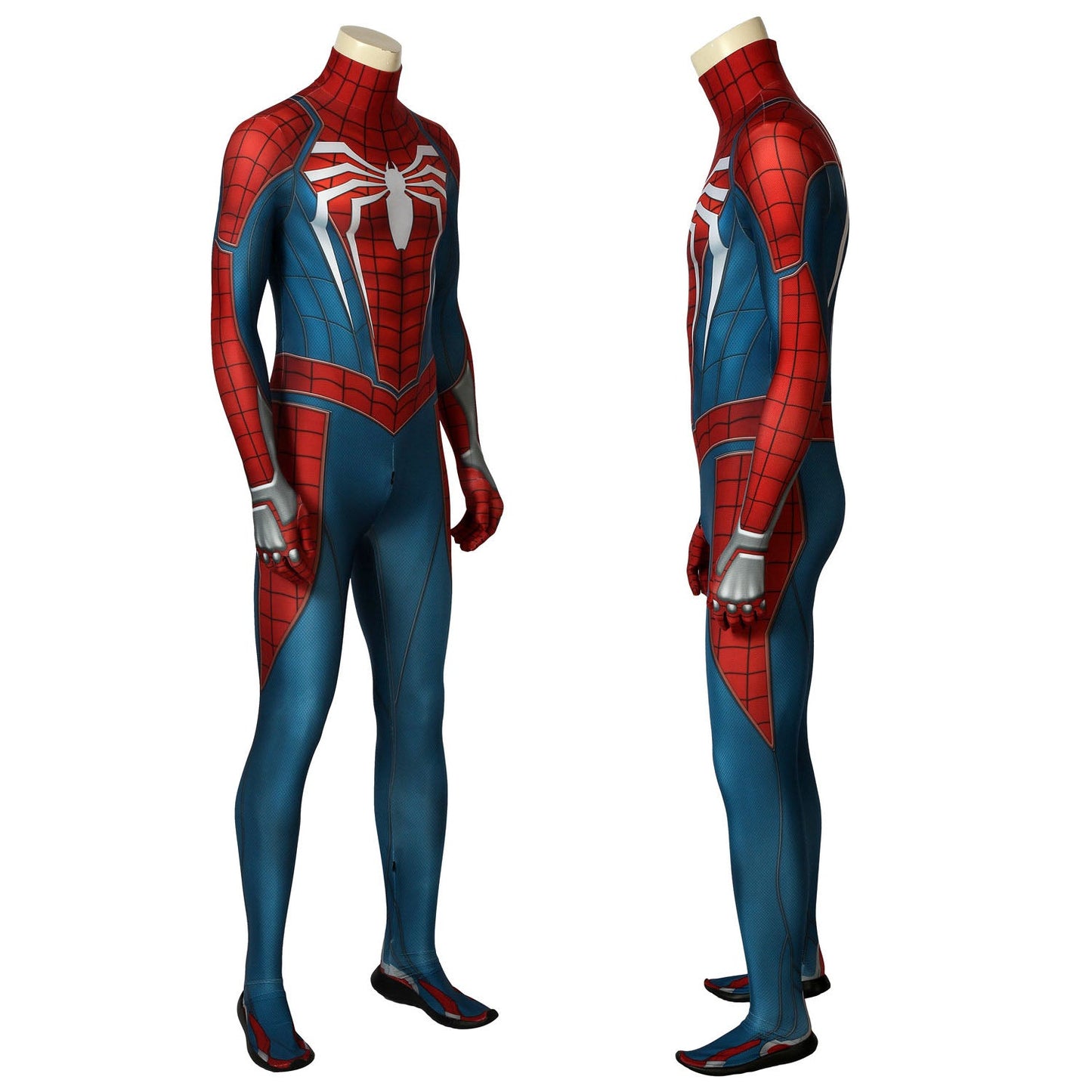 Spider-Man PS4 Advanced Suit Male Jumpsuit Cosplay Costumes with Sole and Zipper