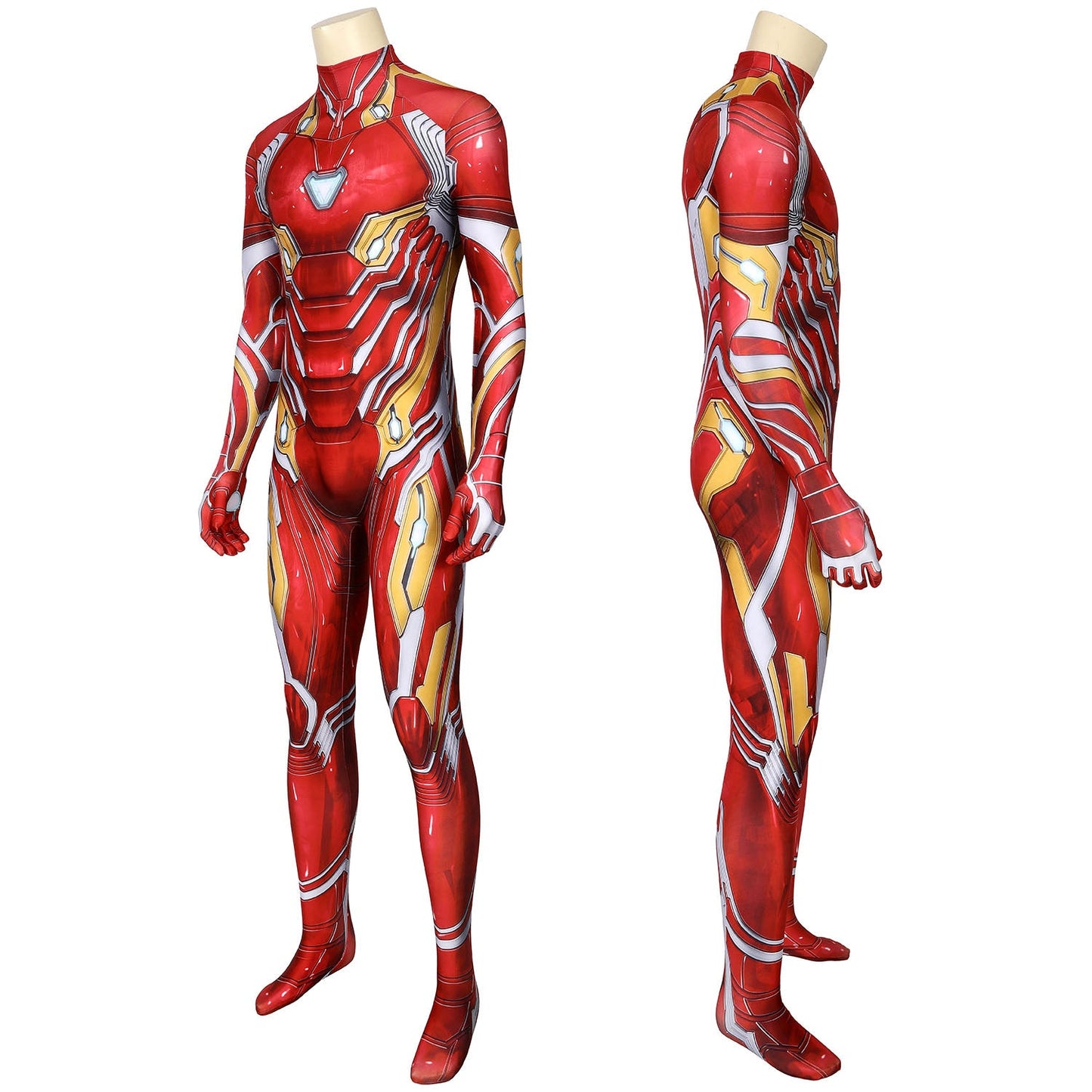 Avengers Iron Man Tony Stark Nanotech suit Male Jumpsuit Cosplay Costumes