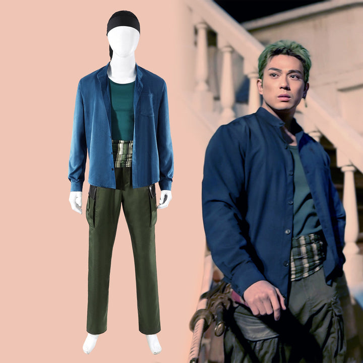 Navigation Live Action Roronoa Zoro One Piece Full Set Cosplay Costumes