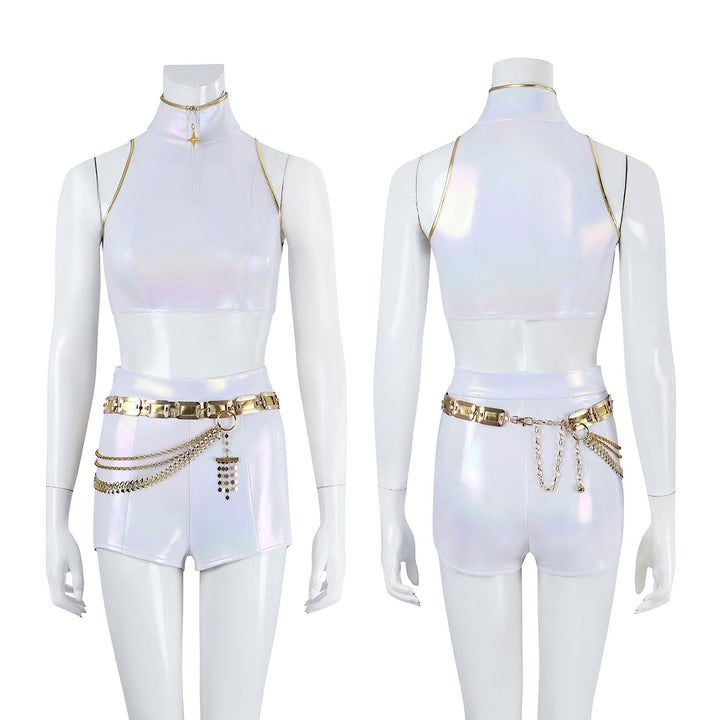 KPop Demon Hunters Rumi White Stage Outfit Cosplay Costumes