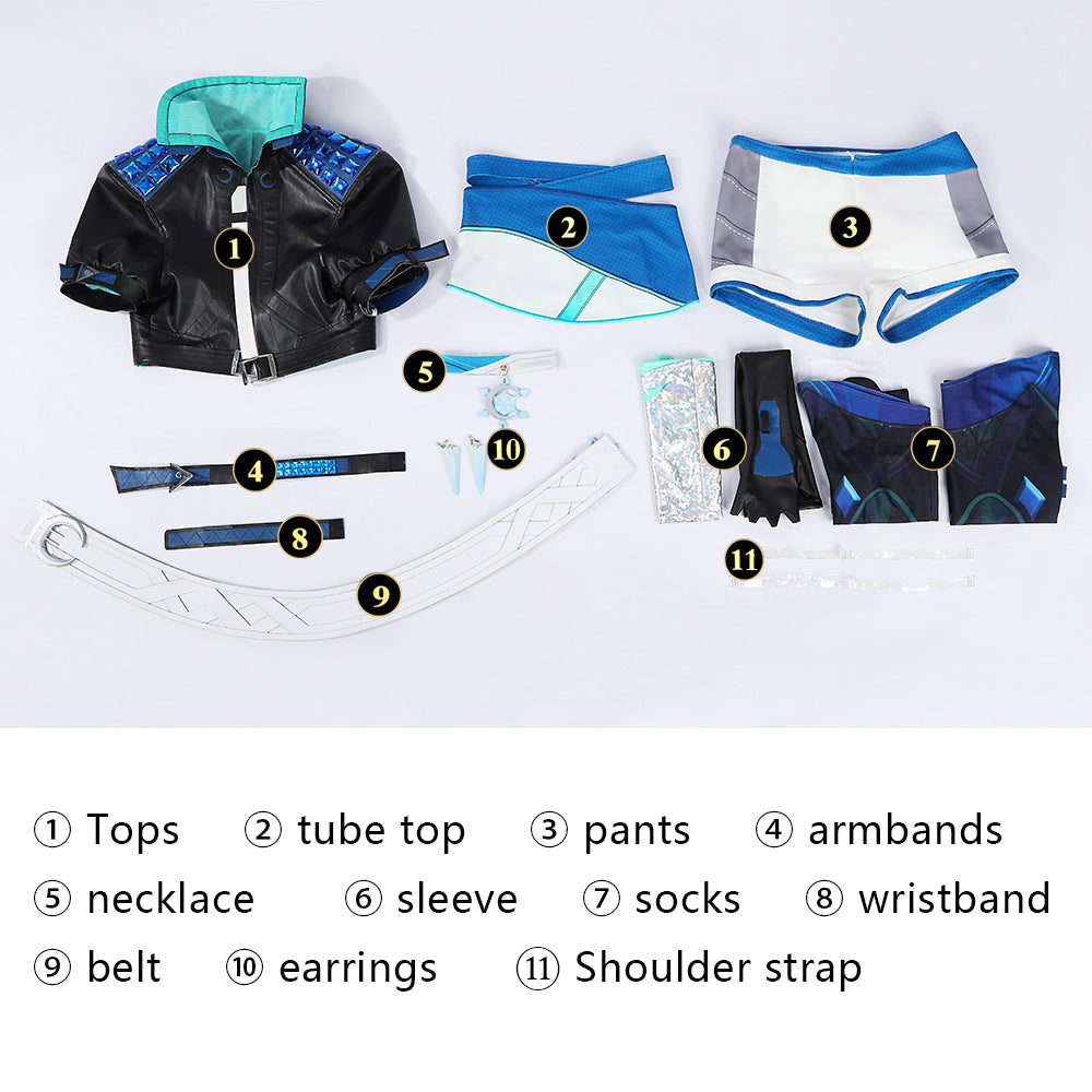 Marvel Rivals Luna Snow Seol Hee Full Set Cosplay Costumes