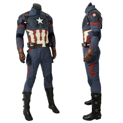 Avengers 4 Endgame Captain America Steve Rogers Male Leather Cosplay Costumes