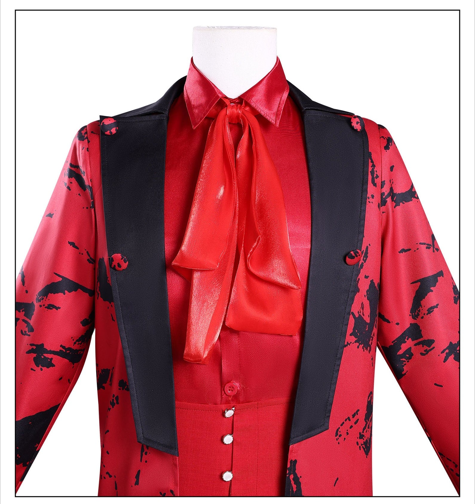 Wednesday 2 Addams Isaac Male Red Night Dress Cosplay Costumes