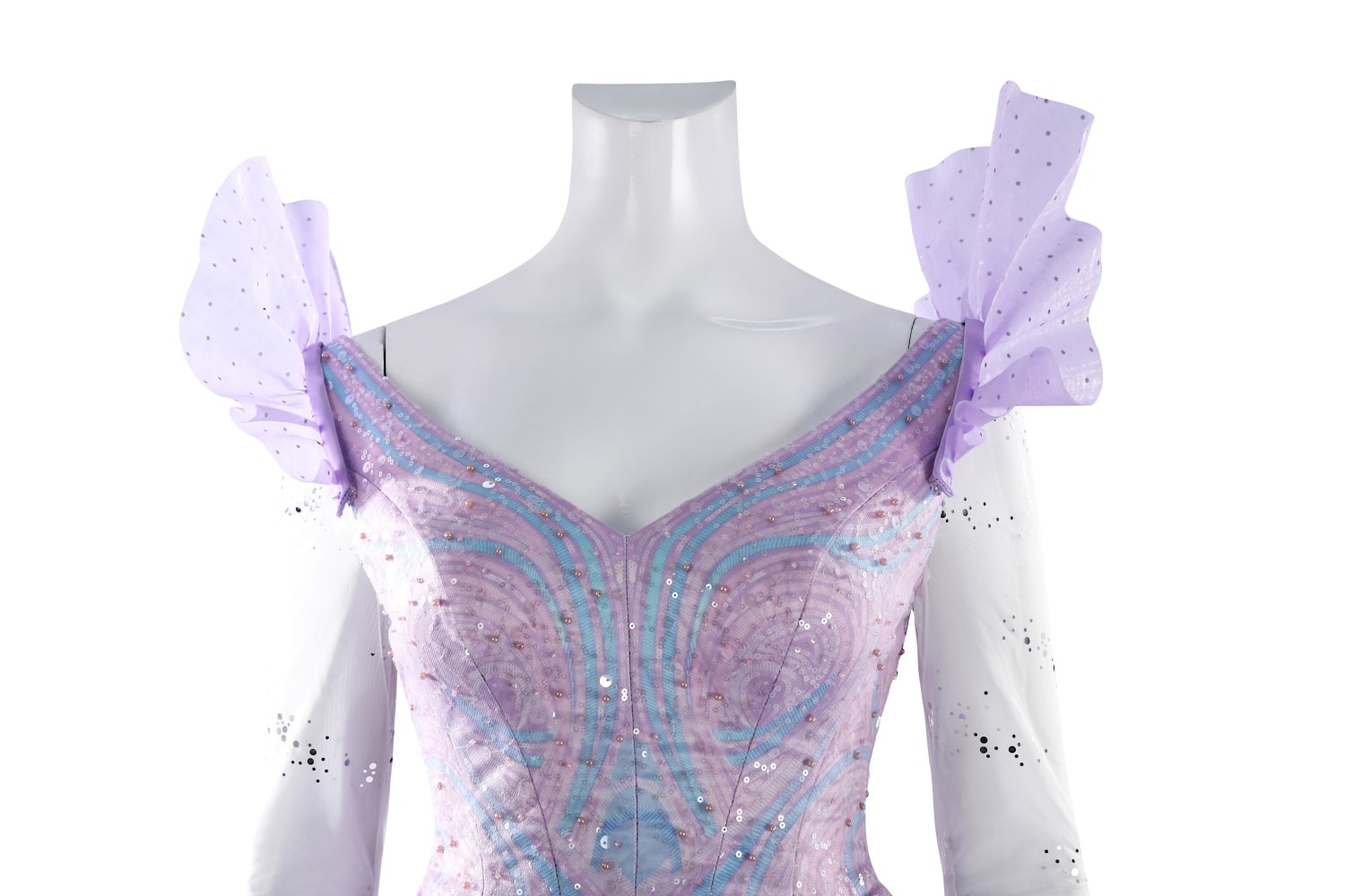 Wicked: For Good Part Two Galinda Dress with Crown Cosplay Costumes