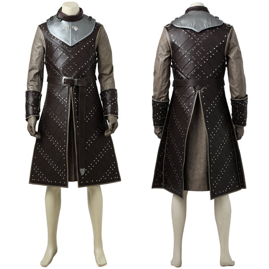 Game of Thrones Season 7 Jon Snow Male Leather Cosplay Costumes