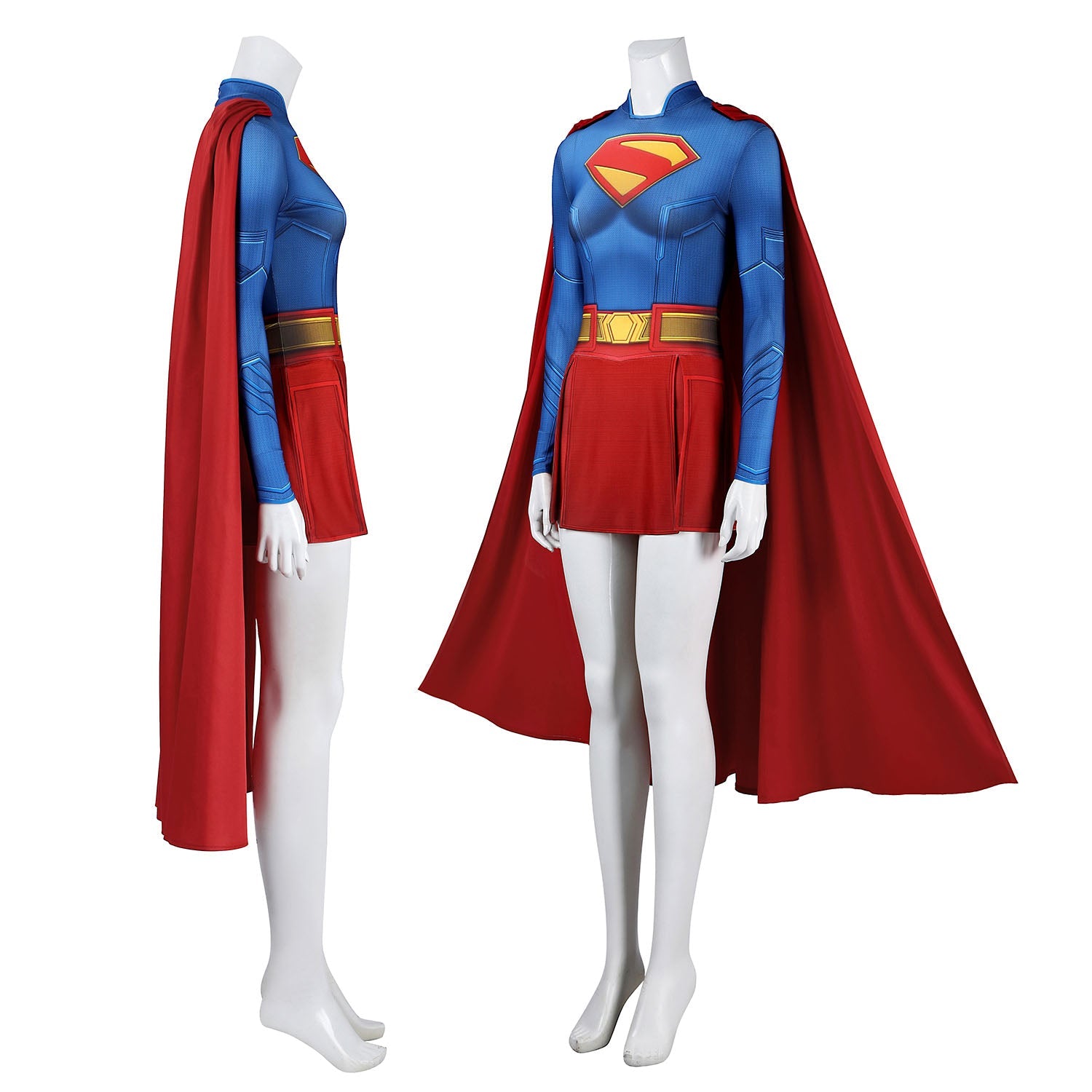 Superman 2025 Legacy Supergirl Jumpsuit with Cloak Cosplay Costumes